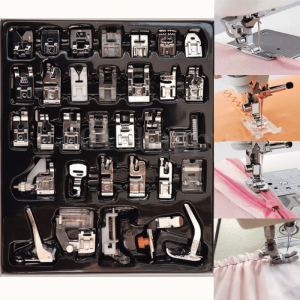 רגליות למכונת תפירה – סט 32 יחידות באריזה למכונות תפירה ביתיות